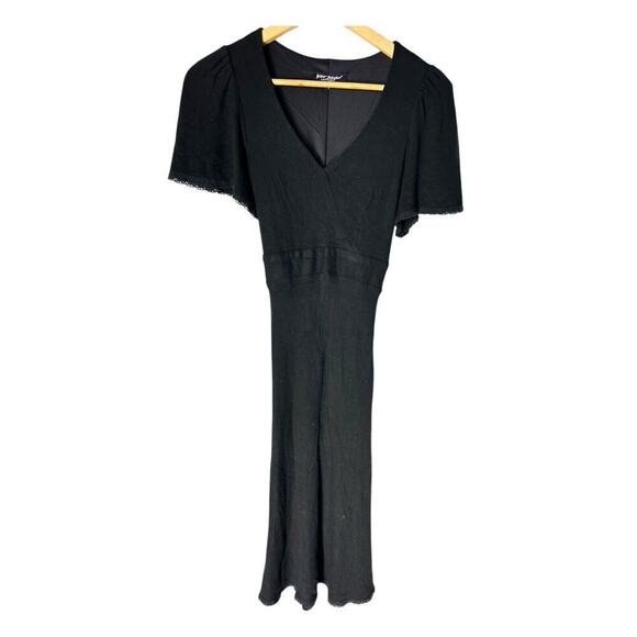 Betsey Johnson retro-inspired black midi dress, 2000's does 40's-Size S - Picture 3 of 16